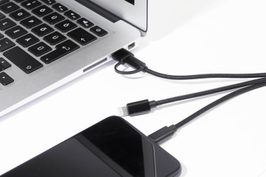 Rafob – nyckelring USB-laddarkabel, svart, produktbild (2)
