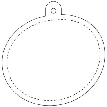 RFX™ H-09 oval reflekterande PVC-hängare – Neongul, produktbild (2)