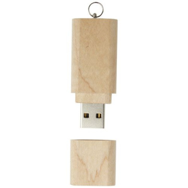 USB-minne 3.0 i trä med nyckelring – Ljusbrun, 32GB, produktbild (1)