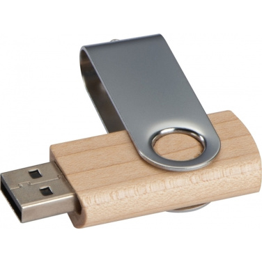 USB-minne 4GB LESSINES, brun, produktbild (2)