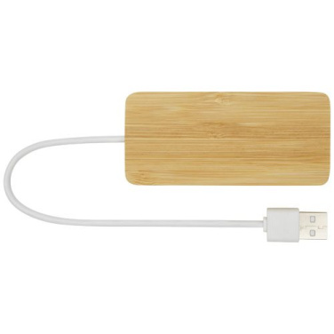 Tapas USB-hubb av bambu, Naturlig, produktbild (3)