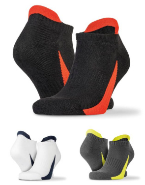 3-pack sneakersockor, vit/marinblå - Spiro (4)