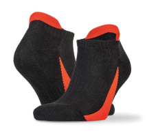 3-pack sneakersockor, svart/röd