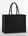 Naturlig stärkt jute klassisk shopper, naturfärgad, Svart/Svart