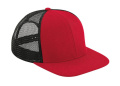 Original Flat Peak 6 Panel Trucker, Klassisk röd/svart