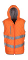 Kensington väst med huva i fluorescerande färg, fluorescerande orange, Fluororange