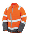 Mjuk vadderad säkerhetsjacka, fluorescerande orange/grå, Fluororange/Grå