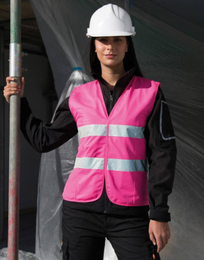 Återvunnen damtröja med hög varselfärg, Fluorescerande rosa – Result Safe-Guard (4)