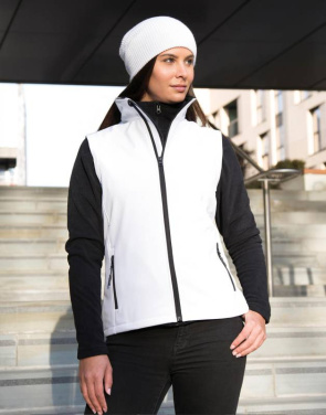 Utskrivbar softshell-bodyvärmare för kvinnor, Livfull grön/svart – Result Core (2)