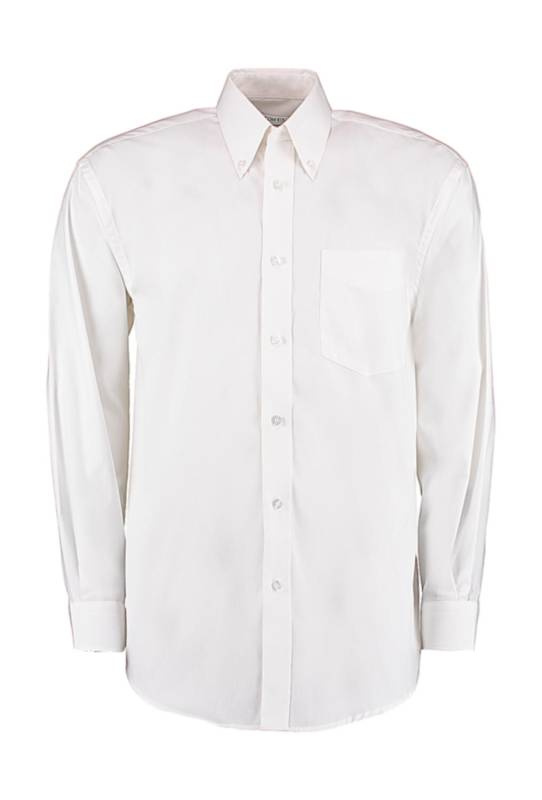 Klassisk passform Premium Oxford-skjorta, vit – Kustom Kit (1)