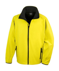 Tryckbar softshelljacka, gul/svart