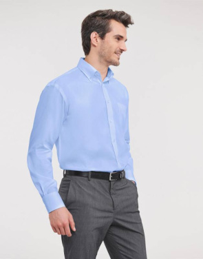 Herr LS Ultimate Non Iron-T-shirt, vit – Russell Collection (3)