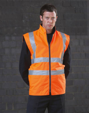 Fluo Fleece Vändbar Bodywarmer, fluorescerande gul – Yoko (2)