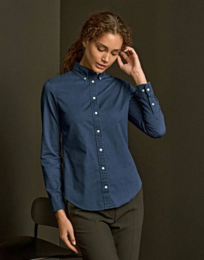 Damskjorta i avslappnad twill, Indigo – Tee Jays (2)