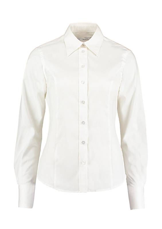 Skräddarsydd premium Oxford-skjorta för kvinnor, vit – Kustom Kit (1)