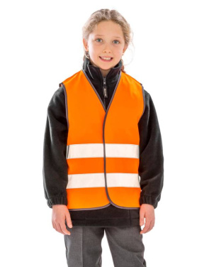 Junior Hi-Vis säkerhetsväst, Fluorescerande gul – Result Recycled (3)