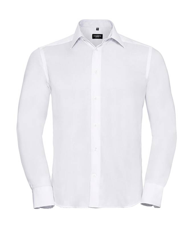Skräddarsydd Ultimate Non Iron-skjorta Långärmad, vit – Russell Collection (1)