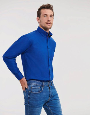 Oxfordskjorta LS, vit – Russell Collection (3)