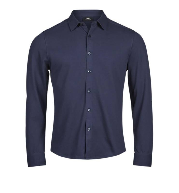 Lyxig stretchskjorta, marinblå – Tee Jays (1)