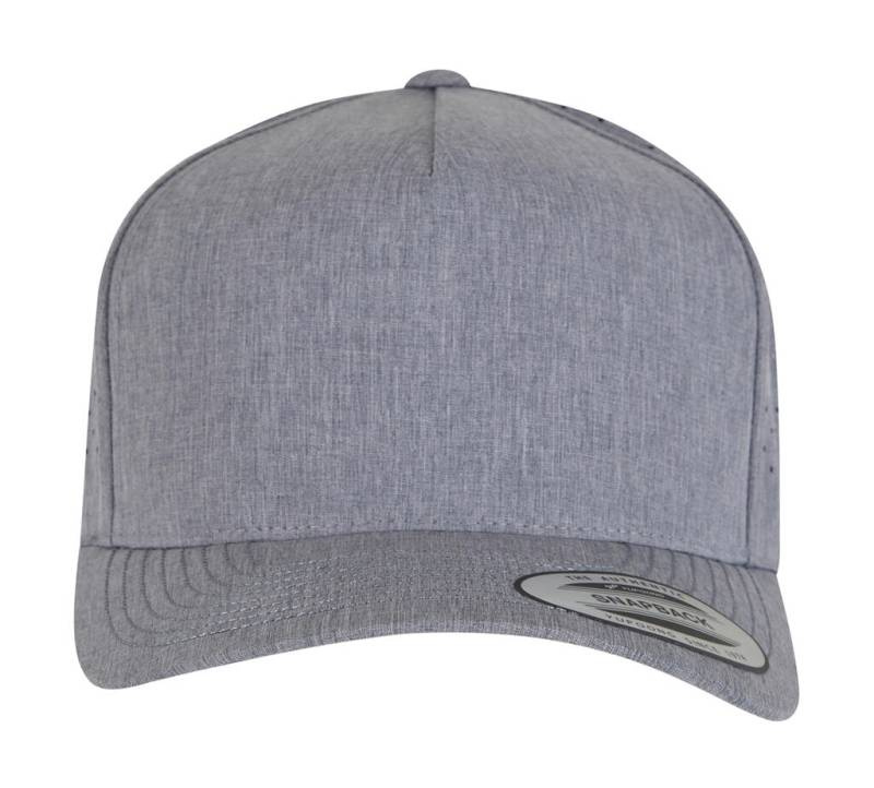YP CLASSICS 5 Panel Snapback, gråmelerad – Flexfit (1)