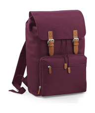 Vintage laptopryggsäck, vinröd