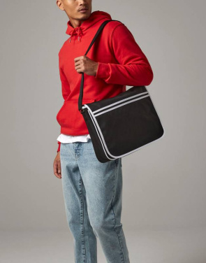 Retro Messenger, svart/vit – Bagbase (3)