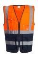 Pro Hi-Vis Executive-väst, orange/marinblå