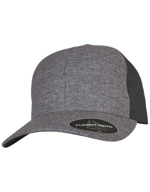 Flexfit Delta® Carbon-keps – 2-färgad, Melerad blå/Melange Antracitgrå – Flexfit (3)