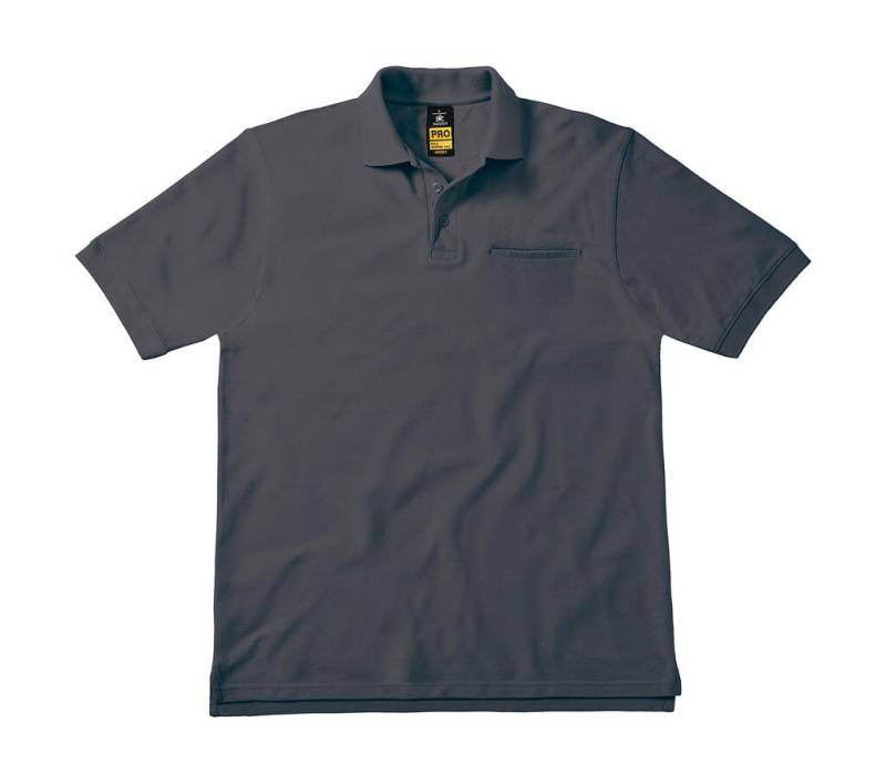 Energy Pro Workwear Pikétröja med fickor, mörkgrå – B&C Pro (1)