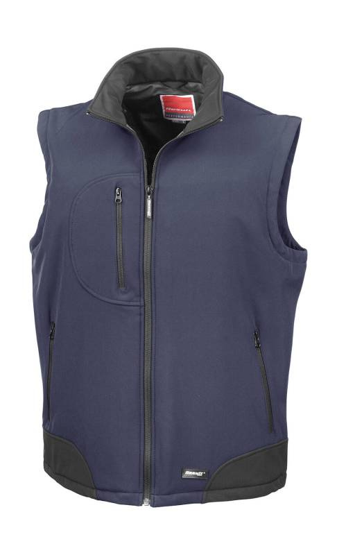 Softshell-värmare, marinblå/svart – Result Recycled (1)