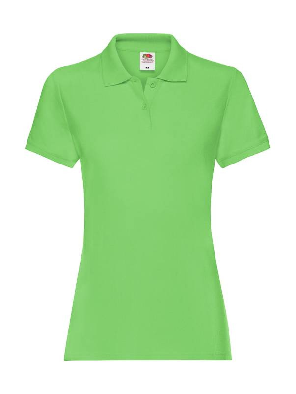 Premium-pikétröja för damer, limegrön – Fruit of the Loom (1)