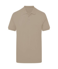 Signature Tagless Polo Stretch Herr, Pastell Macchiato