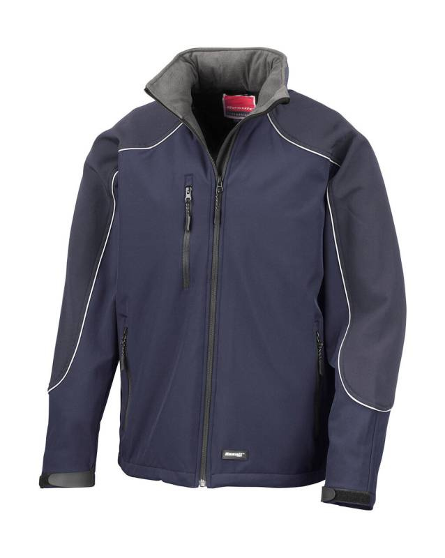 Ice Fell Hooded Softshelljacka, marinblå/marinblå – Result Work-Guard (1)