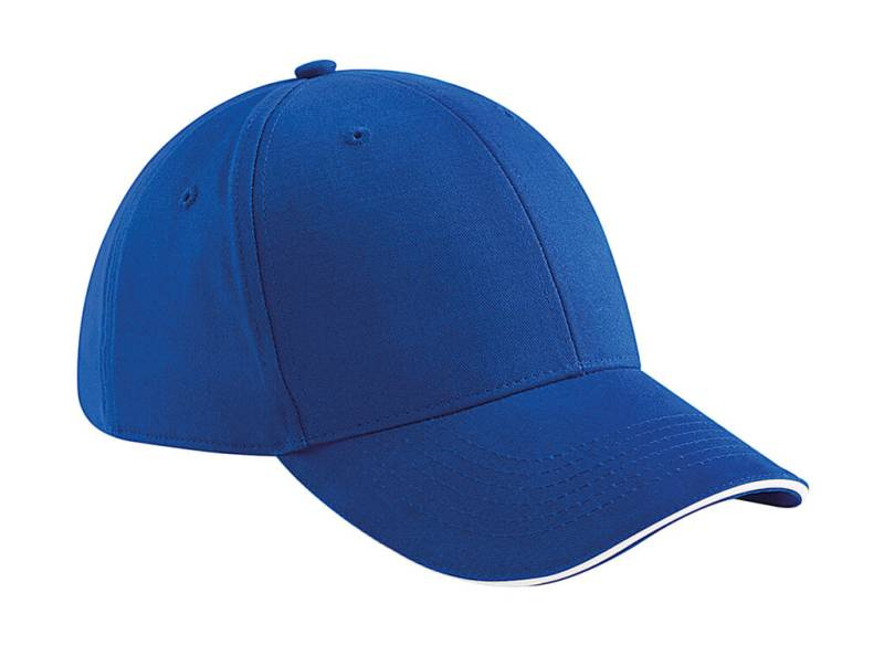 Athleisure 6 Panel Cap, klar kungsblå/vit – Beechfield (1)