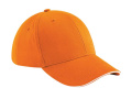 Athleisure 6 Panel Cap, orange/vit