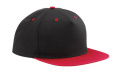 5-panels kontrasterande snapback, Svart/Klassisk röd