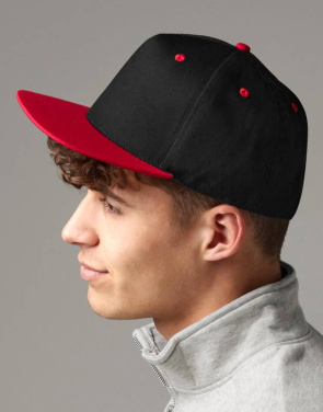 5-panels kontrasterande snapback, svart/gul – Beechfield (2)