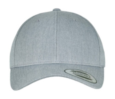 Böjd klassisk snapback, gråmelerad