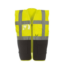 Fluorescerande väst i ledningskvalitet, fluorescerande gul/svart