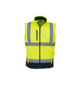 Fluo Softshell Värmare, fluorescerande gul/marinblå, Fluo Gul/Marinblå