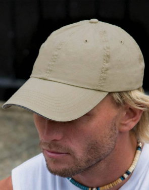 Mössa i fin bomullstwill, Marinblå/Kitt – Result Headwear (4)