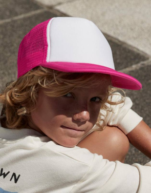 Junior Vintage Snapback Trucker, fransk marinblå/vit – Beechfield (3)