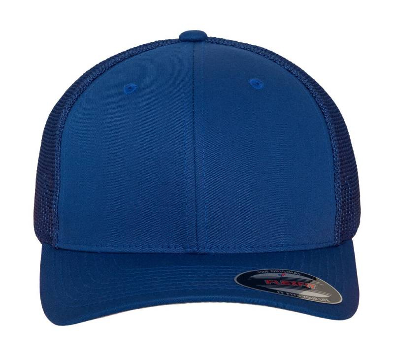 Truckerkeps i mesh-bomull i twill, kungsblå – Flexfit (1)