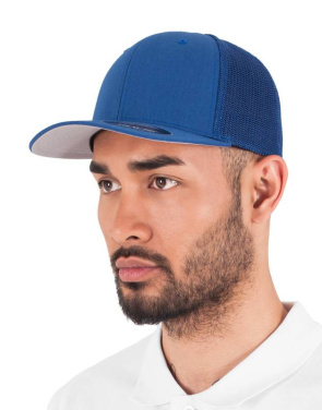 Truckerkeps i mesh-bomull i twill, Blå – Flexfit (2)