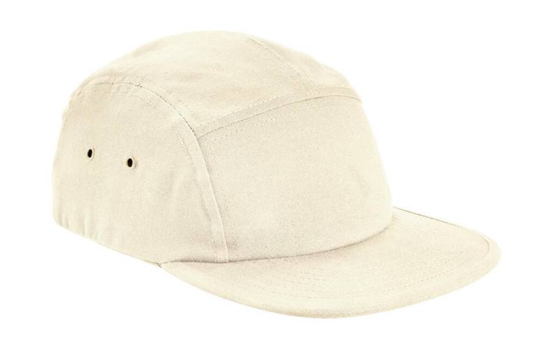 Canvas 5 Panel Cap, naturfärgad – Beechfield (1)