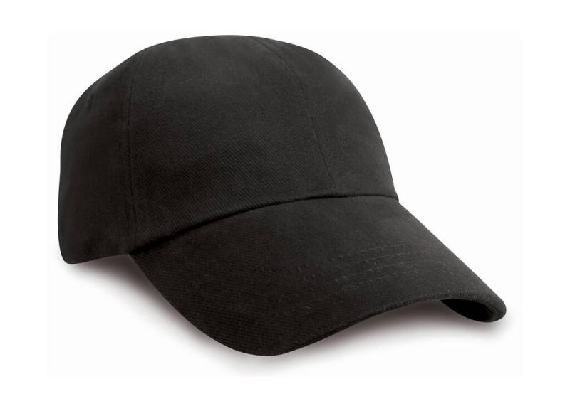 Juniormössa i borstad bomull, svart – Result Headwear (1)