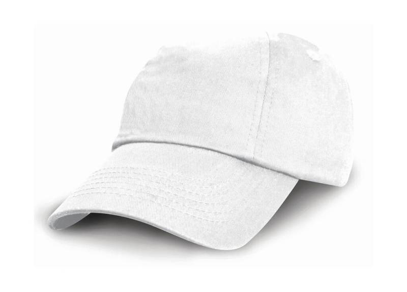 Junior lågprofilmössa i bomull, vit – Result Headwear (1)