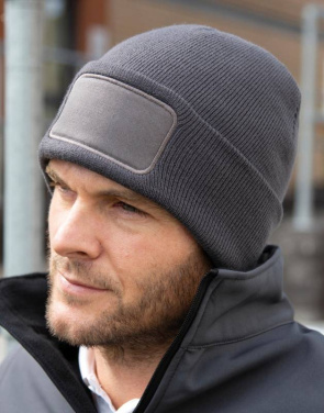 Dubbelstickad Printers Beanie, flaskgrön – Result Winter Essentials (2)