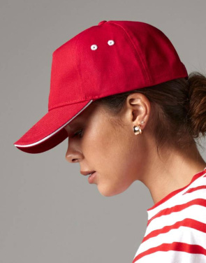 Ultimat 5-panels keps - Sandwich Peak, svart/ljusgrå – Beechfield (2)