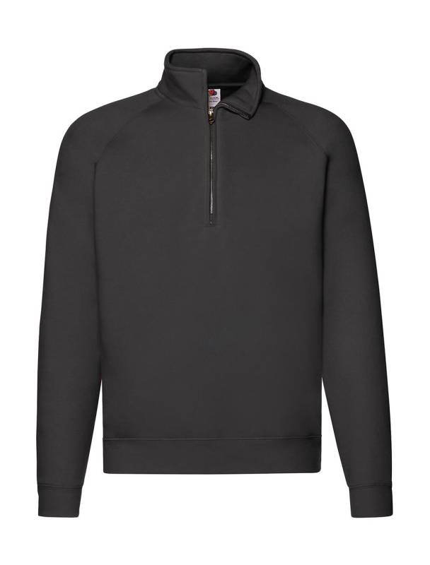 Premium sweatshirt med dragkedja, svart – Fruit of the Loom (1)